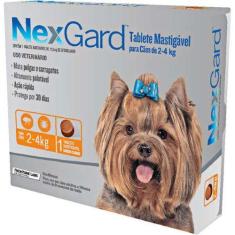 Antipulgas E Carrapatos Nexgard Para Cães De 2 A 4Kg 1 Tablete
