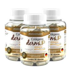 Kit 3 Colágeno DermUp Verisol + Vitaminas 90 Cápsulas Maxinutri