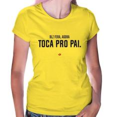 Baby Look Toca pro pai - Foca na Moda, Amarelo, M