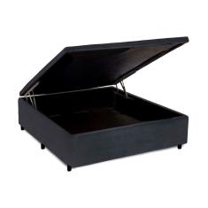 Cama Box Baú Casal Universal Suede Gray (138x188x35) - Costa Rica