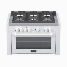 Fogao a Gas de Embutir 5 Bocas Venax Temis Branco 127V