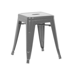 Banqueta Baixa Iron Tolix 45 Cm Preto Preto