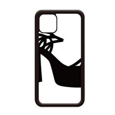 Capa preta feminina salto alto padrão contorno para iPhone 11 Pro Max para Apple Mobile Case Shell