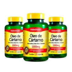 Kit 3 Oleo De Cartamo 1000Mg Com 120 Capsulas Maxinutri