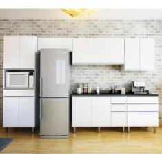 Cozinha Compacta 6 Peças 10 Portas 7 Gavetas Top Class Branco