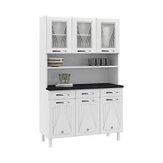 Armário de Cozinha de Aço Kit Triplo 120cm Clara Multimóveis Cr6150 Branco