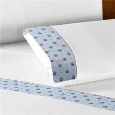 Lençol de Berço 3 Peças Percal 200 Fios 100% Algodão - RAFALORO, COROA