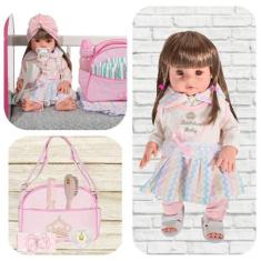 Boneca Bebe Reborn Menina Silicone Com Enxoval Completa - Cegonha Rebo