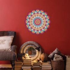 Adesivo de Parede para Sala Mandala Vermelha - Quartinhos