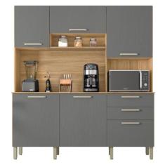 Armário de Cozinha com 5 Portas Alicante Freijó Gris - CasaH