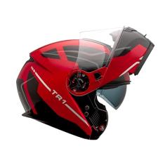 Capacete Articulado Robocop Moto Peels Tr1 Control Vermellho (62)