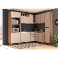 Armário De Cozinha 8 Peças Sem Tampo De 120 Com