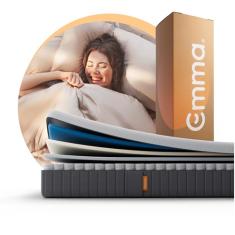 Colchão Queen Emma Premium Hybrid – Molas Ensacadas AirFlex® e 10 anos de garantia - 158X198cm