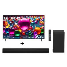 Combo Smart TV LG 75" 4K HDR10 Pro 2025 + Soundbar S40T 300W RMS, 2.1 Canais, Dolby Digital - 75UA8550.S40T