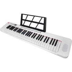 Teclado Musical Portátil 61 Teclas Rhythmic 50WH Branco