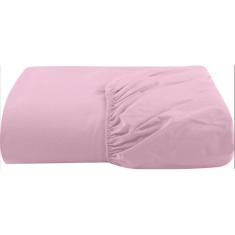 Lençol Queen Com Elástico Avulso Percal 200 Fios Rosa
