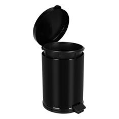 Lixeira Cozinha 15 Litros C/Pedal E Recipiente Plástico - Preto