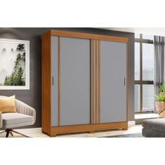 Guarda Roupa Solteiro 2 Portas de Correr e 2 Gavetas c/ Pés Briz B353 