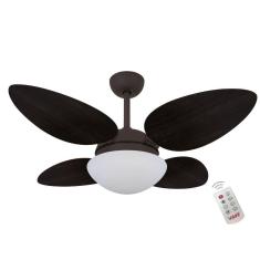 Ventilador de Teto Casa H 3 Velocidades Marrom Volare Petalo Quad Tabaco com Controle Remoto 110V