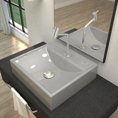 Kit Cuba Q39 com Torneira Pratika 1060 Metal e Válvula Click 1 Pol. 1/2 Compace Cinza