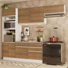 Armário De Cozinha Completa 270cm Branco/rustic Glamy Madesa 15 Branco/rustic