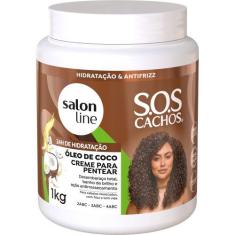 Creme para Pentear SOS Cachos Óleo De Coco Hidratação Absoluta Salon L