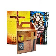 Kit 10 Quebra-Cabeça Cognitivo Reabilitação para Idosos - Arte Sacra -