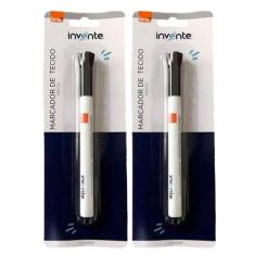 Kit 02 Caneta p/ Tecido Preto/Branca Marcador de Roupas Tênis Artesana