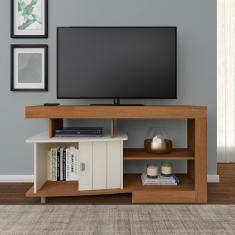 Rack para TV até 50 Polegadas 1 Porta Royal Moderno Cinamomo/Off White