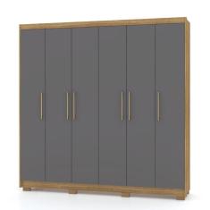 Guarda Roupa Casal Pernambuco 6 Portas Nature Alasca Vila Rica