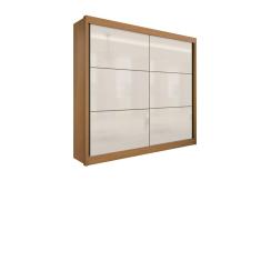 Guarda roupa Casal 2 Pts 6 Gavetas Cancun 100% MDF D Doro Móveis- Cinamomo/Off White