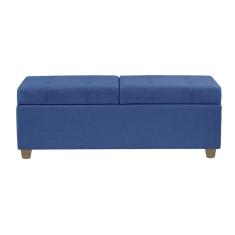 Recamier Bau Paris 1,20M Suede Azul Marinho - Clique Decor