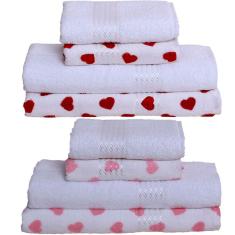 Jogo de Toalhas 4 pçs Banho e Rosto 100% Algodão Felpuda Dohler Prisma 