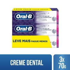 Creme Dental Oral-B 3D White - 70g Leve 3 Pague 2
