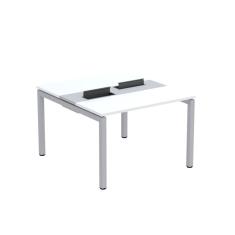 Mesa Plataforma Dupla com Pé de Aço para Coworking 110x120 Pdc11/12/2p Branco/Cinza