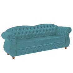 Sofá Chesterfield Merlo 3 lugares 2M  - Suede Tiffany / Decoração, rec