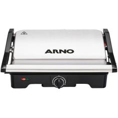 Grill/Sanduicheira Arno Dual Inox Gnox Retangular 1100W Coletor de Gor