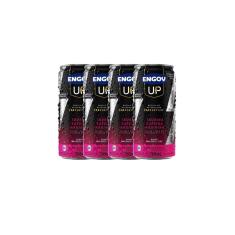 Kit 4 Energético Engov UP Taurina Cafeína e Arginina Sabor Morango e Kiwi Zero Açúcares 269ml