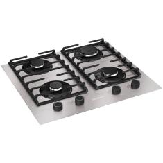 Cooktop Mueller 4 Bocas De Alumínio 59cm Com Grade Dupla MCG4BL Bivolt