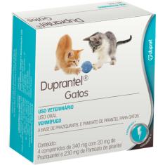 Vermífugo Duprat Duprantel Gatos - 4 Comprimidos