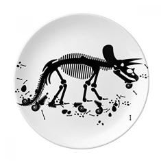 Dinossauro Ossos em Miniatura Prato Decorativo de Porcelana Salver Prato de Jantar