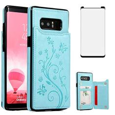 Capa de telefone para Samsung Galaxy Note 8 com protetor de tela de vidro temperado porta-cartões carteira suporte flip acessórios de celular de couro Glaxay Note8 Not S8 Galaxies Gaxaly capas