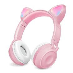 Fone De Ouvido Headphone Gato Gatinho Luzes Led Microfone - Exbom