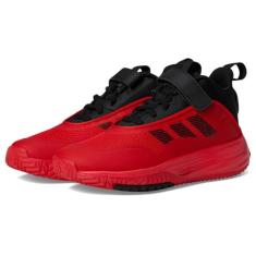 adidas Tênis de basquete unissex Child Own The Game 3.0, Preto/vermelho/vermelho, 18