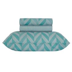 Jogo De Cama Duplo Queen 140 Fios Aiko Realce Premium Sultan