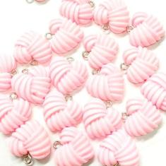 Pingente de resina infantil (1 par) - LADEIRA BIJUTERIAS, Coração 18mm