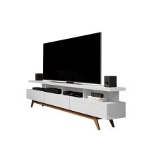 Rack Vivare 1.8 Wood Branco Acetinado – Germai Móveis