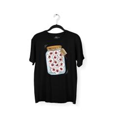Camiseta Masculina Olhos em Conserva Preta