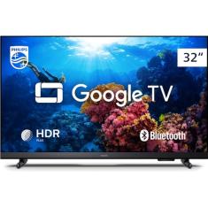 Smart TV Philips 32" HD 32PHG6918/78, Google TV, Comando de Voz, HDR, 3 HDMI, Wifi 5G, Bluetooth
