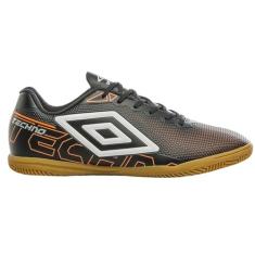 Chuteira Umbro Techno Futsal Preta e Laranja